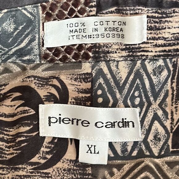 Pierre Cardin Casual Hawaiian Print Button-Down Shirt Size XL Men's Summer Top - Picture 4 of 4
